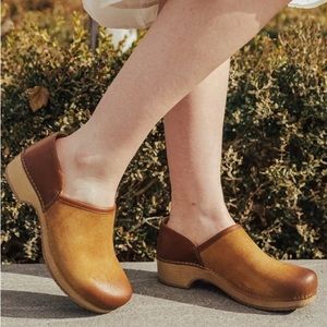 Dansko Brenna Burnished Suede Clogs
